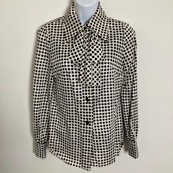 Vintage 70s Lilli Ann 3-Piece Suit Jacket Blazer Skirt Mod‎ Polka Dot // Size XS - Picture 6 of 10